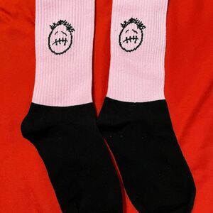 🔥🔥 Travis Scott Cactus Jack Pink Face Crew Socks🔥🔥